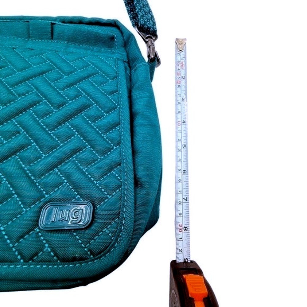 Lug Flapper SE Convertible Crossbody Bag Teal Quilted Travel Organizer Purse - Picture 8 of 11